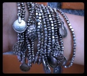 Silver multi strand Moon🌚 bracelet